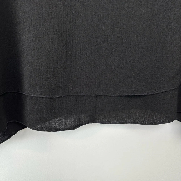 Serendipity Maui Women's Top Size Large Black Rayon Cropped Layered Lagenlook - Picture 7 of 7